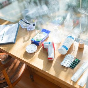 Sunlight streaming through large windows.